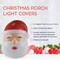 Ornativity Santa Porch Light Cover – Santa Claus Head Outdoor Front Porch Lamp Holiday Decoration Covers - Set of 2